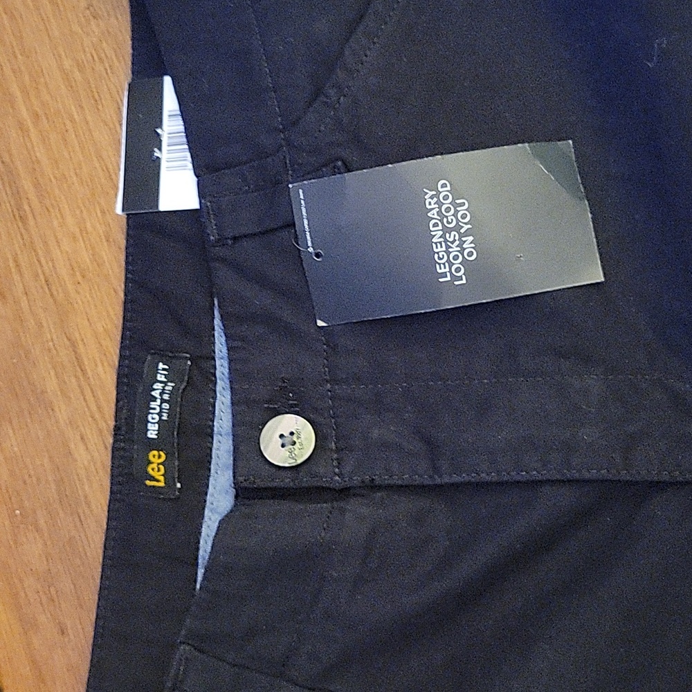Lee Regular fit black chino stretch walkshort mid rise 7" inseam size 14 NEW… - Picture 4 of 14